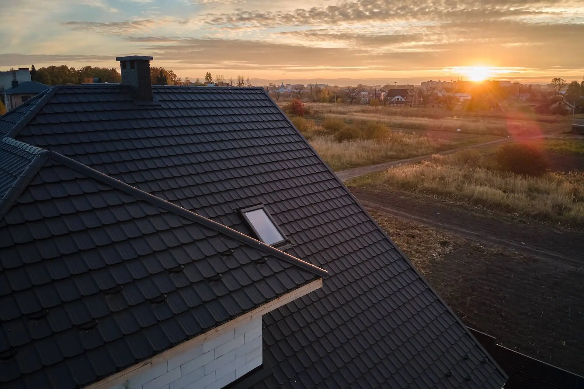 Closeup of house roof
